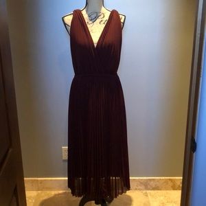 Wilfred KAREL burgundy/ truffle dress medium